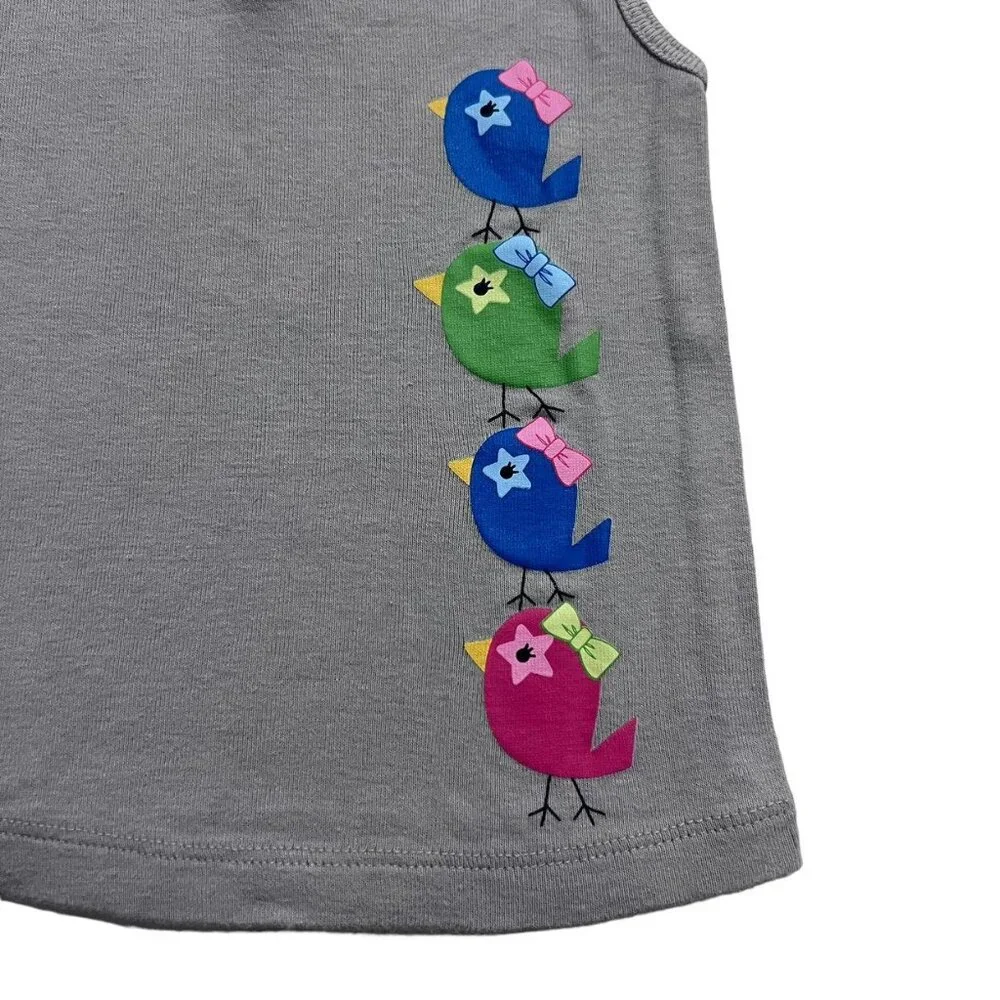 Gymboree 6-12m Grey Bird Tank Top